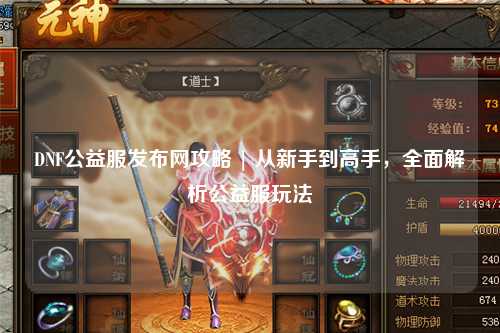DNF公益服發布網攻略 | 從新手到高手,全面解析公益服玩法