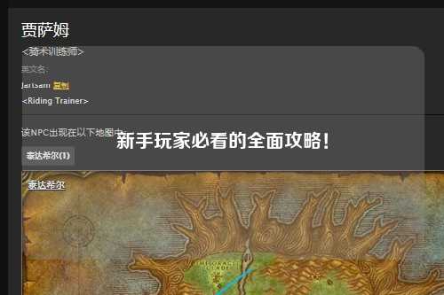 新手玩家必看的全面攻略!