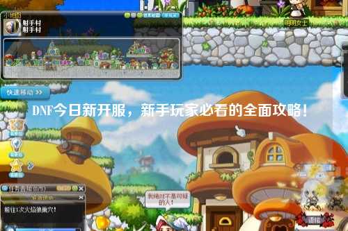 DNF今日新開服,新手玩家必看的全面攻略!?
